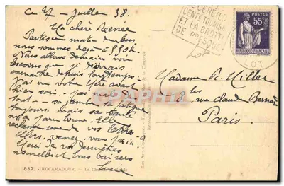 Zamek w Rocamadour — widok panoramiczny — ARGRA — Rewers