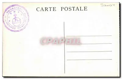Dauphiné - Mosteiro da Grande-Chartreuse - Celula de um Monge — Verso