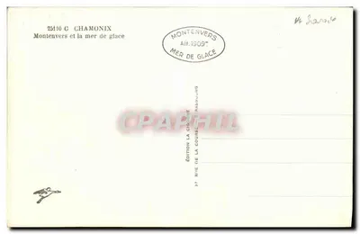 Montenvers i Morze lodowe — Chamonix — Wydawnictwo La Courne — Rewers