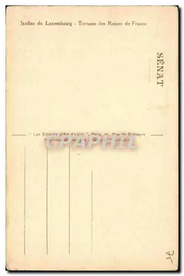 Luxembourg Gardens - Terrace of the Queens of France — Les Éditions d'Art YVON, Paris — Back
