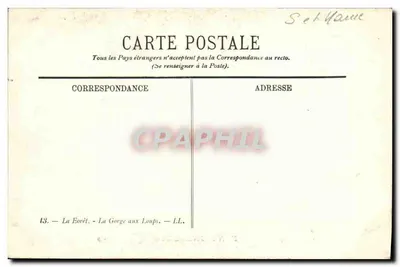 Fontainebleau — Bosweg — Anonieme uitgever, nr. 13 — Achterkant