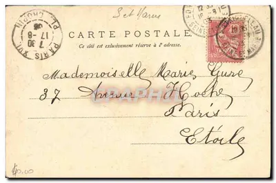 Bosque de Fontainebleau — El Ermitorio — V.P. 8 — Reverso