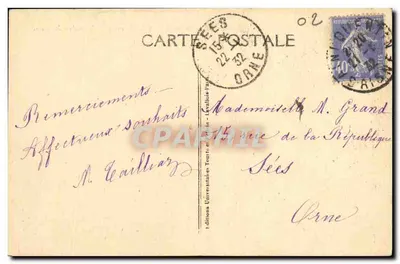 Pensjonat Świętej Krzyża — Saint-Quentin — Widok na ogród. — Rewers