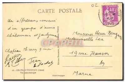 Château-Thierry — Visão panorâmica — Edição Desratures, Château-Thierry — Verso