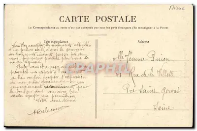Villa das Torres — Anguilcourt-le-Sart — L. Leclère, editor, La Fère — Verso