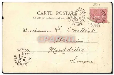 Castelo de Goucy — A entrada — B. F., Paris — Verso
