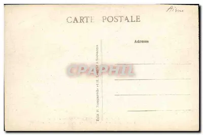 Catedral de SOISSONS — Reliquário de cobre representando em relevo um plano de Soissons no século XVII — Verso