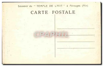 Dom Małego Świętego Jerzego w PÉROUGES — Pokoje wystawowe obrazów i przedmiotów z epoki — Oddział "Tempła Sztuki" — E. Peychiers, Właściciel — Rewers