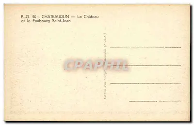 Châteaudun — Zamek i dzielnica Saint-Jean — Wydawnictwo Pay-Neuver (E.-et-L.) — Rewers