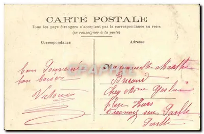 Soizé (E.-et-L.) — Castelo dos Castanheiros — Facha Principal — Editor: M. Louisselet, Châteauneuf — Verso