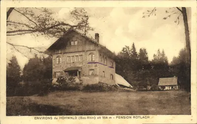 Ambiente do Hohwald (Bas-Rhin) alt 954 m — Pension Rotlach — Edição Adam, Strasbourg