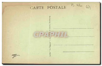 Sélestat - Ninho de Cegonhas — editor La Cigogne, Strasbourg — Verso
