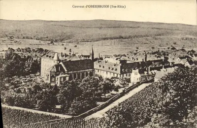 Convento de Oberbronn (Bas-Rhin) — vista aérea — editor não identificado, número de série não visível