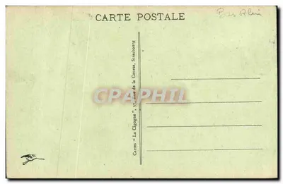 Balão da Alsácia — Grand Hôtel Stauffer (Alt. 1256m) — Cartas 'La Cigogne', Strasbourg — Verso