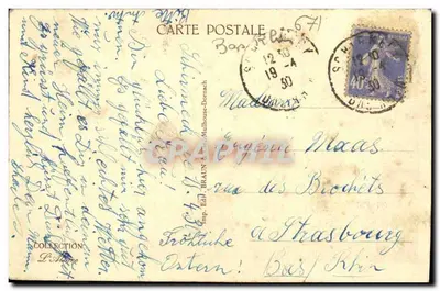 Schirmeck — Vista geral (tomada do Schlossberg) — Imp. Ed. Braun, n° 2154 — Verso