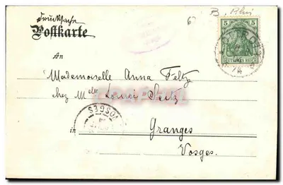 St. Odilienberg, Hof — Mont S' Odile, cour — Bebrüder Metz, Tübingen, n°22795 — Rewers
