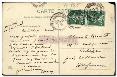 Mauléon-Barousse — Widok ogólny — Fototypia Labouche Frères, Toulouse — Rewers