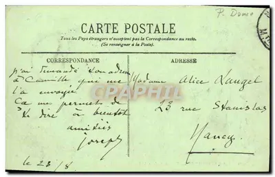 La Bourboule — Vista geral e o Puy Gros — LL. — Verso
