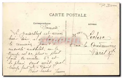 La Bourboule - Roche des Fées — Puy-de-Dôme — wydawca nieznany, numer serii nie widoczny — Rewers