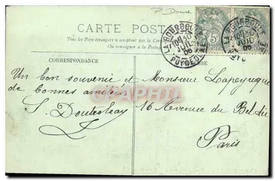 La Bourboule i funikular — widok z tarasu — n°6 — Rewers