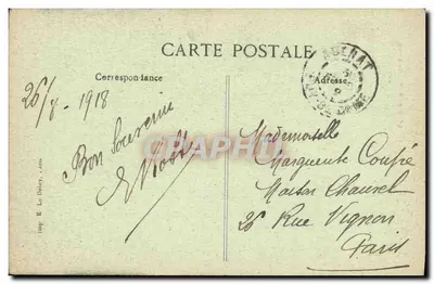 Lempdes (Puy-de-Dôme) — A Igreja — Imp. B. Le Deley, art. — Verso