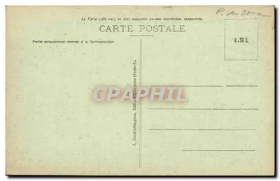 Champeix e seu Vignoble — L'Auvergne — J. Gouttefanges, editor, n° 5191 — Verso