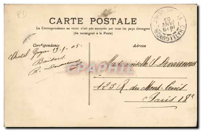 Châtelguyon — O Hotel Continental — vista tirada da Auvergne, editor L'Auvergne, n° 348 — Verso
