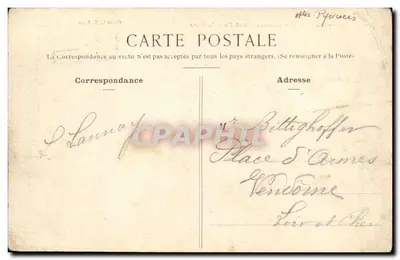 Lourdes — Château fort et Pont du Gave — éditeur Lourdes, n° 16 — Achterkant