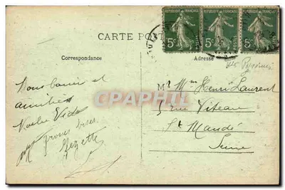 Lourdes — Beeld van Sint-Michaël en de Alleen — Uitgever: Les Pyrénées, n° 97 — Achterkant