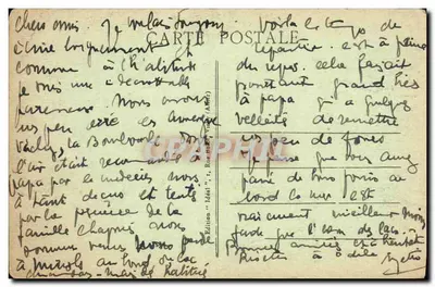 La Auvergne pintoresca — El Lago Chambon y los Montes Dore — Edición Ideal n°3377 — Reverso