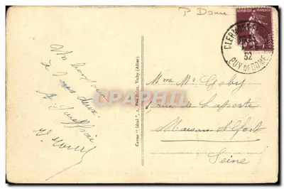 Royat-les-Bains — Kościół i fontanna romańska — Ideal, n° 4214 — Rewers