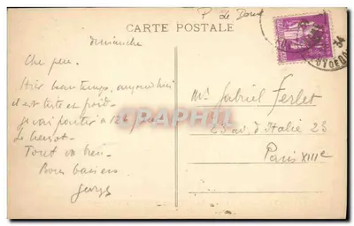 Clermont-Ferrand — Place de Jaude — Widok na Plateau de Gergovia i Montrognon — Jelsat, n° 4041 — Rewers