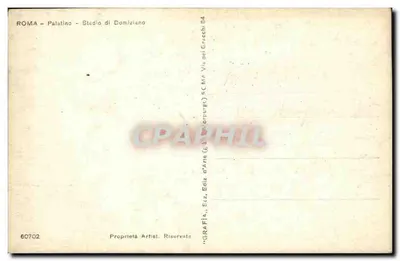 Rzym — Wzgórze Palatyn — Stadion Domitiana — GRAFIA, Ediz. d'Arte, Via dei Grecchi — Rewers