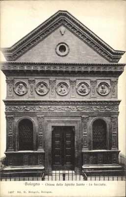 Bologna - Kościół Ducha Świętego - Front budynku - Wyd. G. Mengoli, Bologna