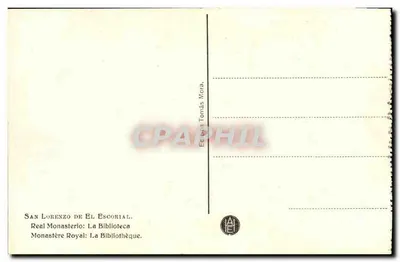 San Lorenzo de El Escorial — Biblioteka Królewska — Wydawnictwo Tomás Mora — Rewers