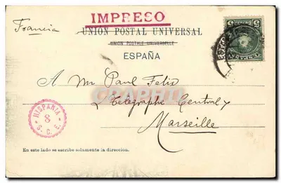 Barcelona — Ronda de San Pedro — Hauber y Menet, Madryt, nr 317 — Rewers