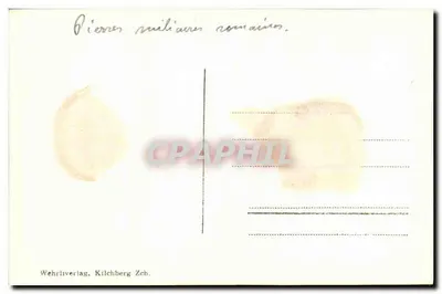 Julier-Pass — Poste automobile près des colonnes romaines — Wehrli Verlag, Kilchberg ZH — Verso