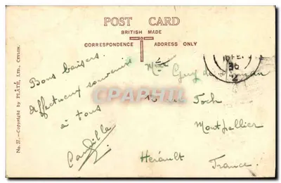 Hotel Mount Lavinia i jego otoczenie — Ceylon — Plâțé, Ltd., nr 27 — Rewers