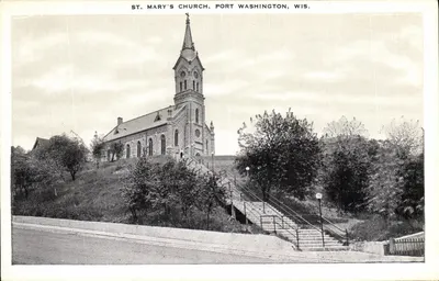 Igreja de Santa Maria, Port Washington, Wis. — editor C. Paphil Co., Milwaukee, Wis. — n° de série M-141