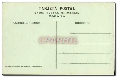 San Sebastián — Wyspa Santa Clara i Babia z Igueldo — wydawnictwo G. G. Galarza — Rewers
