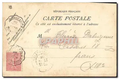 Libourne — Os Margens do Rio Isle com Maré Alta — Henry Guillier, rua Fonneave, n°2944 — Verso