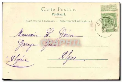 Ostende - A praia ao meio-dia — Ed. V. G., 49 avenue du midi, Bruxelles 66 — Verso