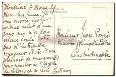 Zamek Frontenac i Pomnik Champlain — Quebec, Kanada — Rose Card — Rewers