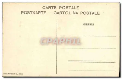 Lucerna - Hofkirche e as Alpes — Edição Photoglos Co., Zurique, n° 4118 — Verso