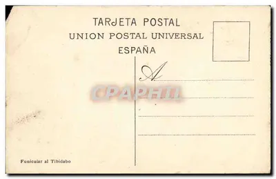 Barcelonę - Cumbre del Tibidabo — widok funikulera i parku — Rewers