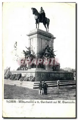 Rzym - Pomnik G. Garibaldiego na wzgórzu Gianicolo — wydawca nieznany, numer seryjny 9511