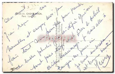 Parque Lyautey — Casablanca — Edições « La Chèvre » — Verso