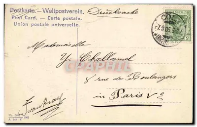 Stara pocztówka Koln A Rhein Dom Detail Turmstuck — Rewers