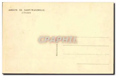 Abbaye de Saint-Wandrille — L'Oratoire — wydawca Hélio-Lorraine, Nancy — Rewers