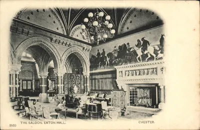 O Salão de Eaton Hall — Chester — editor desconhecido, n° 8583